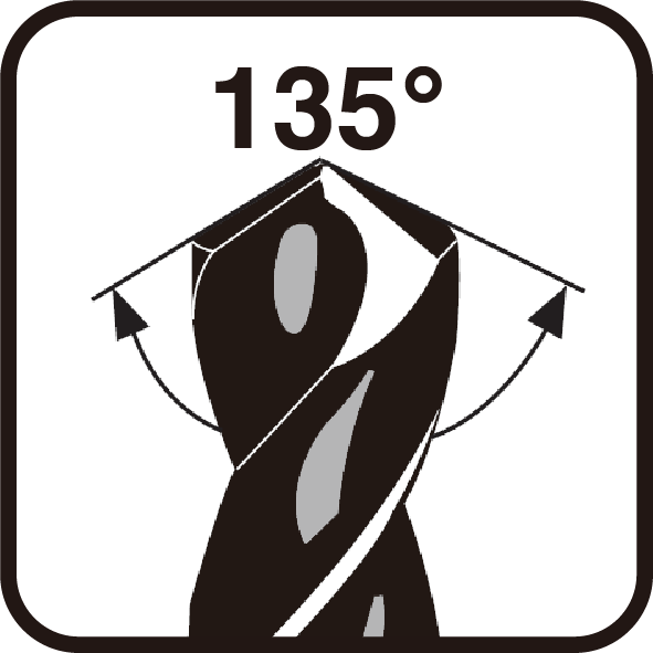 Point angle 135