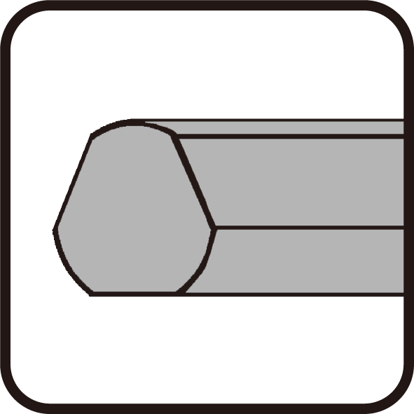 Three flat shank